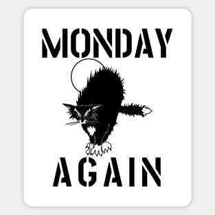 MONDAY AGAIN CAT Sticker